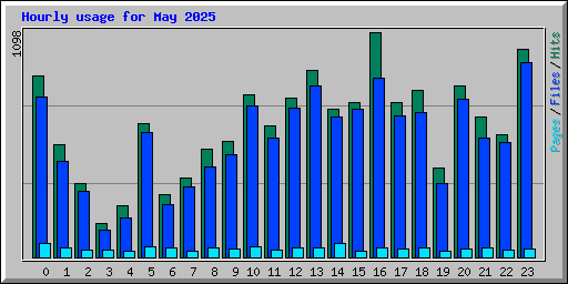 Hourly usage for May 2025