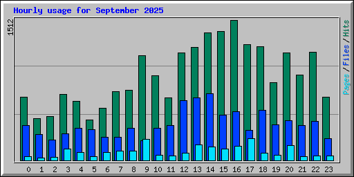 Hourly usage for September 2025