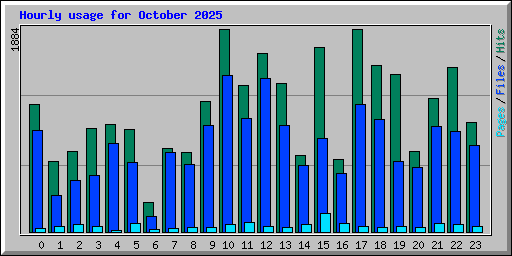 Hourly usage for October 2025