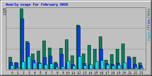 Hourly usage for February 2026